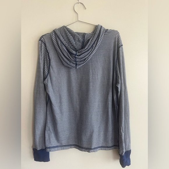 Ralph Lauren Denim & Supply Blue and White Striped Pullover Hoodie - Picture 9 of 9